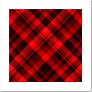 Red and Black Plaid Tartan Posters and Art